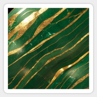 Emerald Green Gilt Marble Sticker